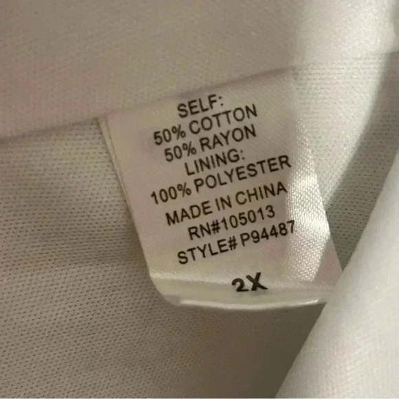 Savanna Jane Multicolor Striped Embroidered Cap Sleeves Tunic Blouse Top Size 2X - Picture 5 of 8